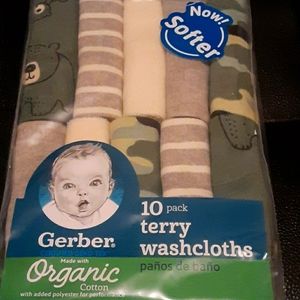 Gerber organic can Terry washcloths